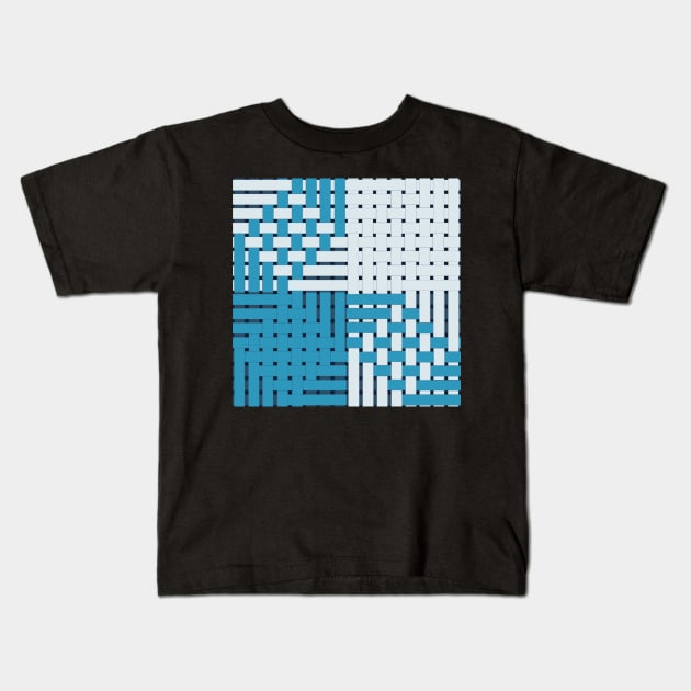 8 Shaft Woven Pinwheel Pattern Kids T-Shirt by seekingcerulean